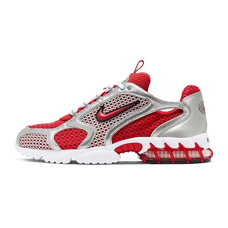Nike Large Mesh Breathable Comfortable Stable Outdoor Men's Air Cushion Jogging Shoes New Air Zoom Spiridon Cage 2 Dad Shoes Fashionable Versatile Trendy Wear-Resistant Rubber Sole Commuting Casual Sports Shoes High-End Color