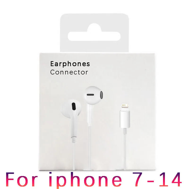 Original Wired Earphones for Apple Lightning iPhone 15 16 14 13 12 11 Pro Max Mini X XS XR X 7 8 6 Plus SE Headphones Accessorie