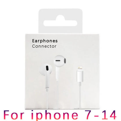 Original Wired Earphones for Apple Lightning iPhone 15 16 14 13 12 11 Pro Max Mini X XS XR X 7 8 6 Plus SE Headphones Accessorie