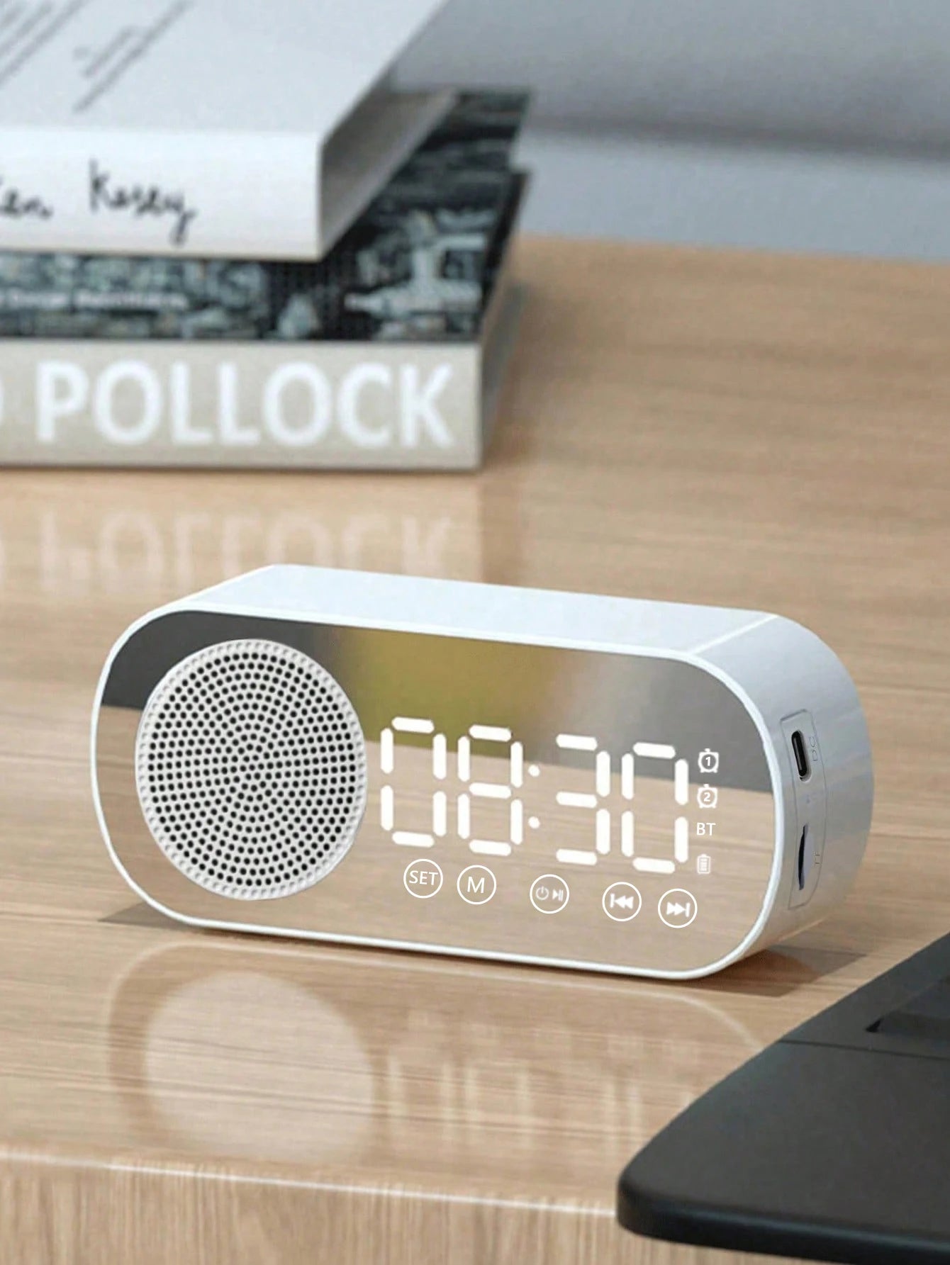 Wireless Bluetooth Speaker, Multi-functional Loud Subwoofer Clock, Mini AI Smart Alarm Clock Speaker