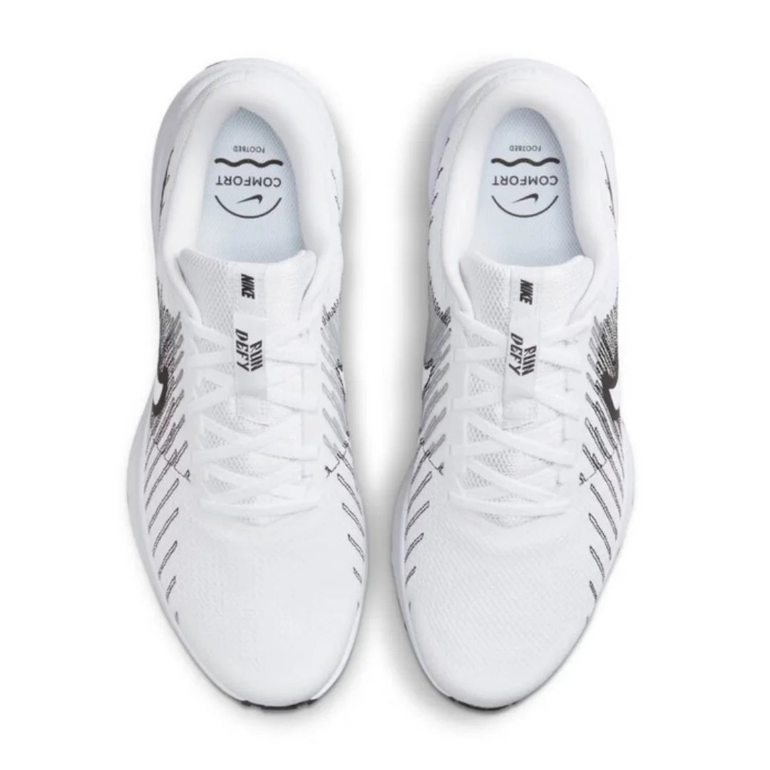 Nike's New Durable and Wear-Resistant Training Men's Running Shoes Run Defy Are Lightweight, Comfortable, Soft-Soled Outdoor Sports Running Shoes in Black and White, Fashionable and Versatile Casual Sports Shoes, Recommended