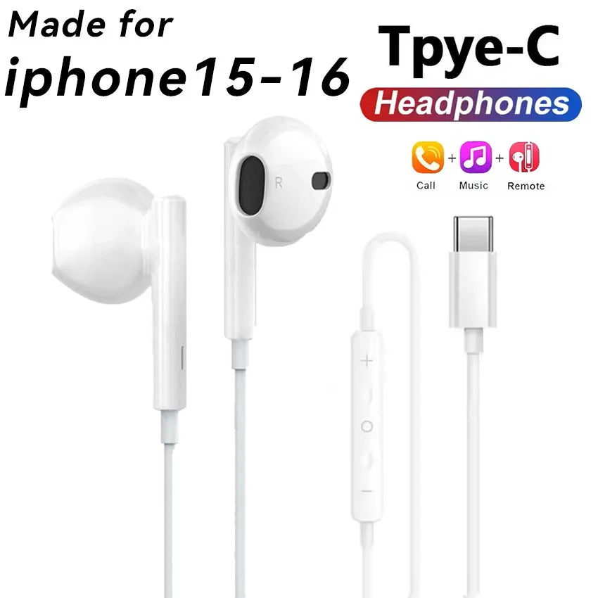 Original Wired Earphones for Apple Lightning iPhone 15 16 14 13 12 11 Pro Max Mini X XS XR X 7 8 6 Plus SE Headphones Accessorie