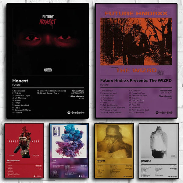 Pop Rap Music Album Cover Future Poster Aesthetic Rapper Hip Hop Rock Monster DS2 Pluto 3D Canvas Print Wall Art Home Room Decor