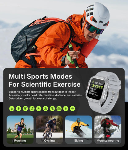 2025 New for Xiaomi Military Smart Watch Men IP67 3ATM Outdoor Sports Fitness Tracker Health Monitor 1.44Inch BT Call Smartwatch