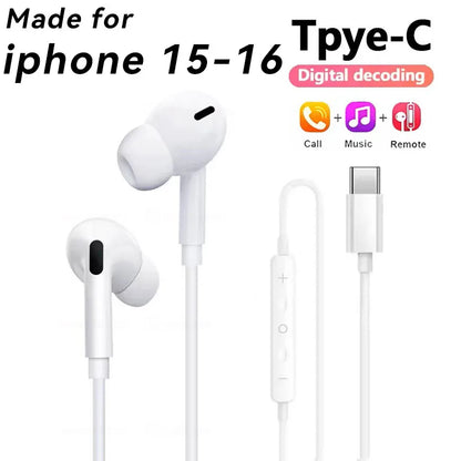 Original Wired Earphones for Apple Lightning iPhone 15 16 14 13 12 11 Pro Max Mini X XS XR X 7 8 6 Plus SE Headphones Accessorie