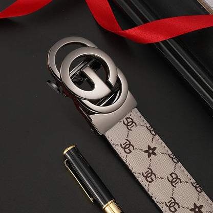 Men belt Genuine Leather Belt Metal Alloy Automatic Buckle Brand Luxury Design Waist Belts for Men Strap Male