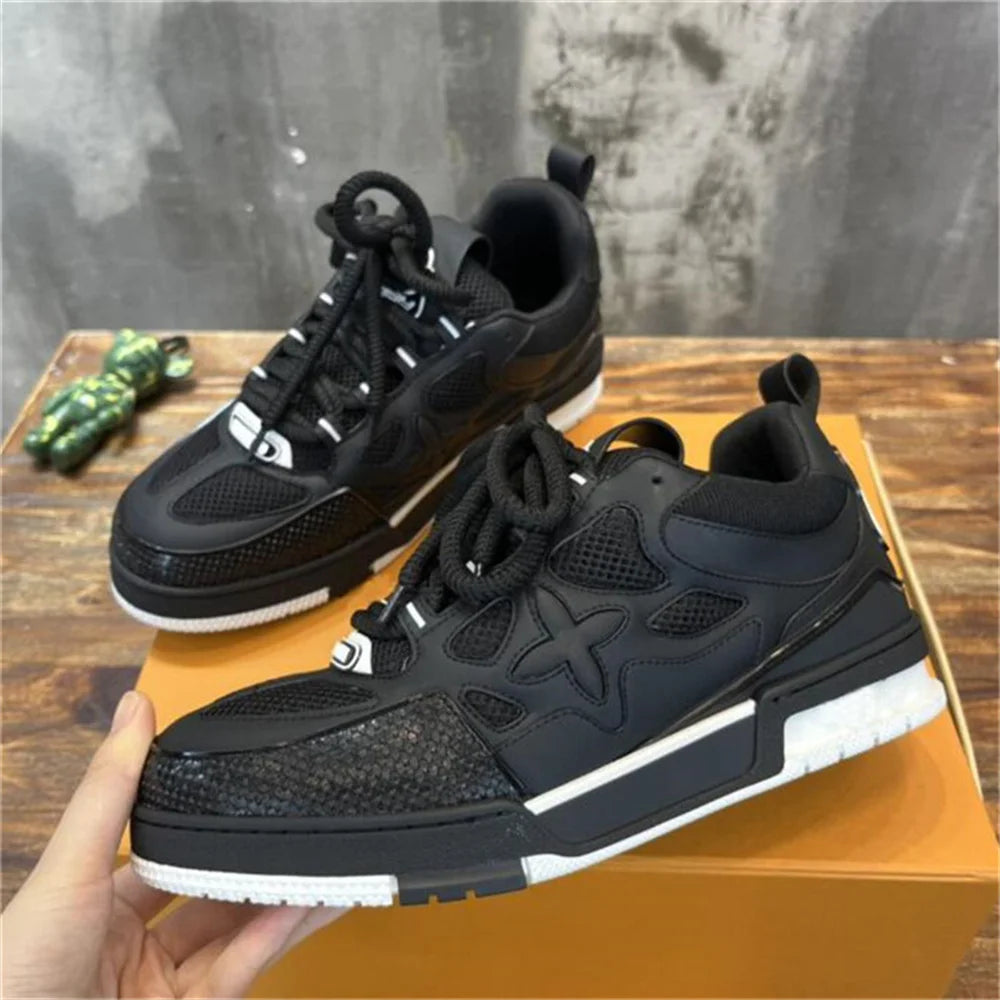 Skate Sneakers Designer Trainer Sneaker Casual Runner Shoe Outdor Leather Flower Ruuing Fashion Classic Women Men Shoes EU Size
