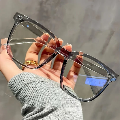 3 pairs of universal fashion glasses, square-framed glasses, fashionable campus style, clear black frame, back to school