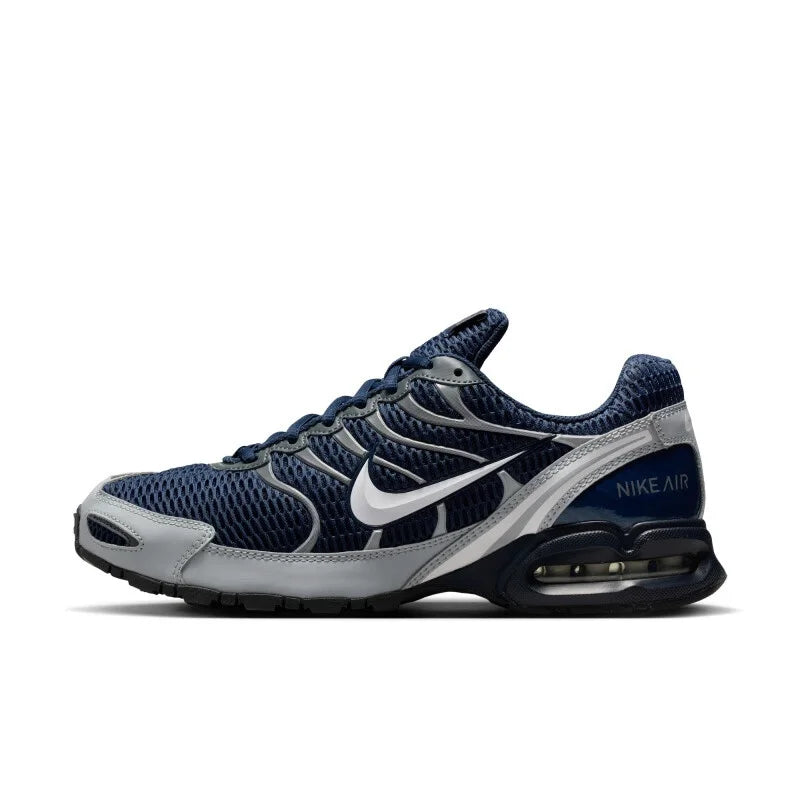 Nike's New Lightweight and Comfortable Professional Cushioning Training Shoes for Men, Reflective Air-Cushion Shoes, Air Max Torch 4, Lightweight and Wear-Resistant Leather-Covered Commuting Running Shoes, Obsidian Cool Color