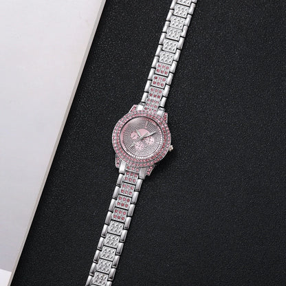 1/3PCS Luxury Rhinestone Women Watch Diamond Jewelry Set Elegant Steel Ladies Quartz Wristwatch Reloj Mujer（Without Box）