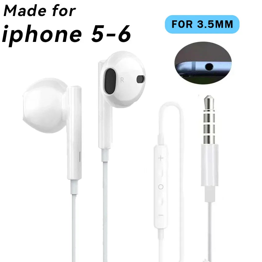 Original Wired Earphones for Apple Lightning iPhone 15 16 14 13 12 11 Pro Max Mini X XS XR X 7 8 6 Plus SE Headphones Accessorie