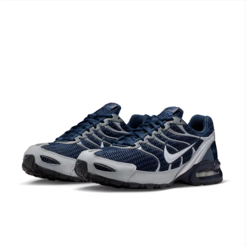 Nike's New Lightweight and Comfortable Professional Cushioning Training Shoes for Men, Reflective Air-Cushion Shoes, Air Max Torch 4, Lightweight and Wear-Resistant Leather-Covered Commuting Running Shoes, Obsidian Cool Color