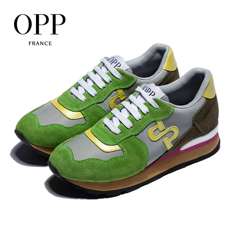 OPP Original Women Shoes Casual Sneakers High-end 327 Genuine Leather Sports Sneakers Balance Fashion  Luxury Designer Shoes