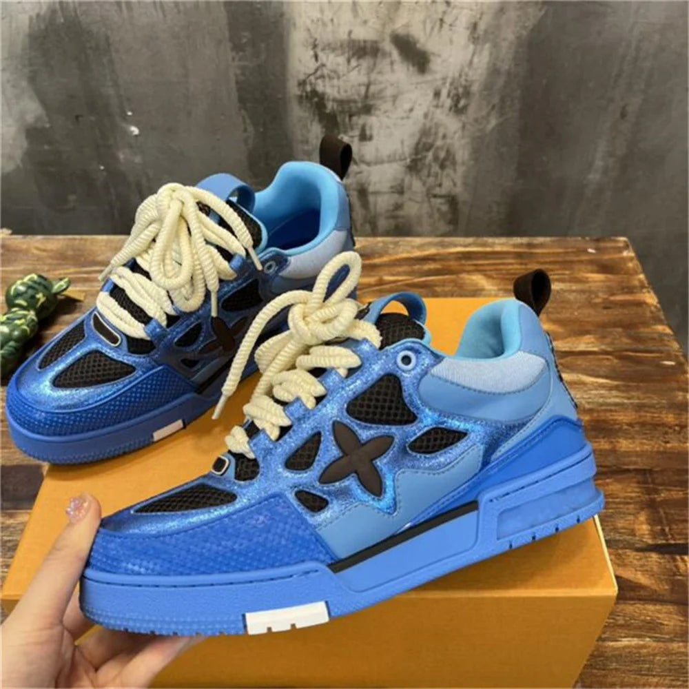 Skate Sneakers Designer Trainer Sneaker Casual Runner Shoe Outdor Leather Flower Ruuing Fashion Classic Women Men Shoes EU Size