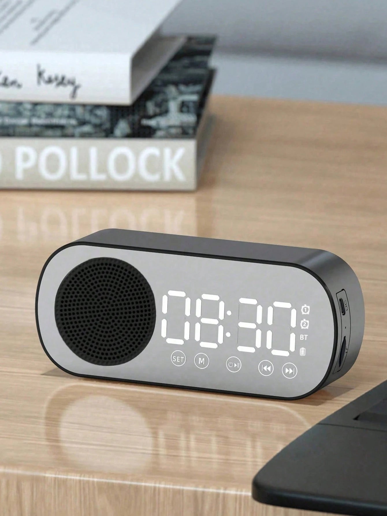 Wireless Bluetooth Speaker, Multi-functional Loud Subwoofer Clock, Mini AI Smart Alarm Clock Speaker