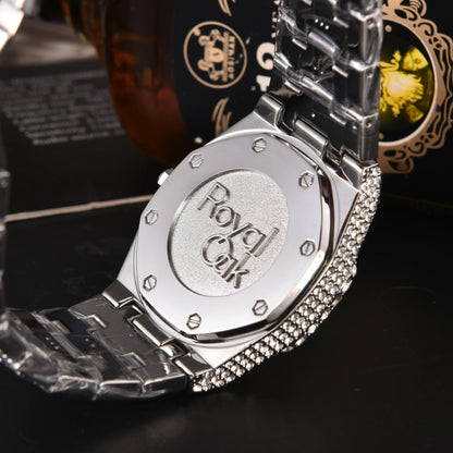 Luxury Diamond Men Women Watches Gold Watch Ladies Wrist Watch Luxury Rhinestone Unisex Bracelet Watches Female Clock 2025 New