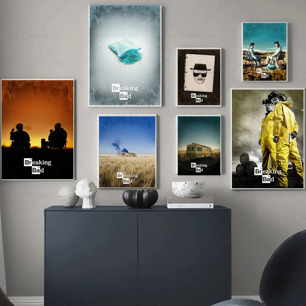 Breaking Bad Posters And Prints 7 Season Movie Propaganda Poster Canvas Painting Wall Art Picture Living Room Home Decoration